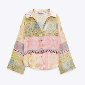 NWOT Colorful Patterned Shirt